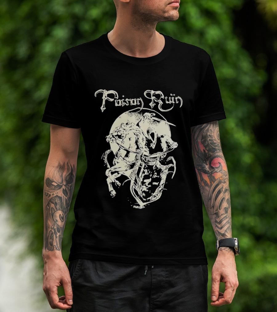 Poison Ruin Knight On Horseback Dungeon Synth Band T-Shirt