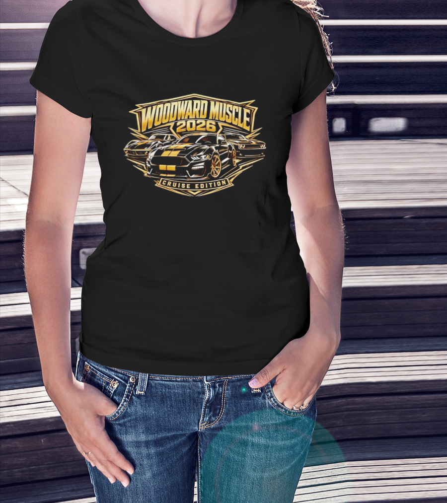 Woodward Muscle 2026 Cruise Edition Classic Car Collection T-Shirt