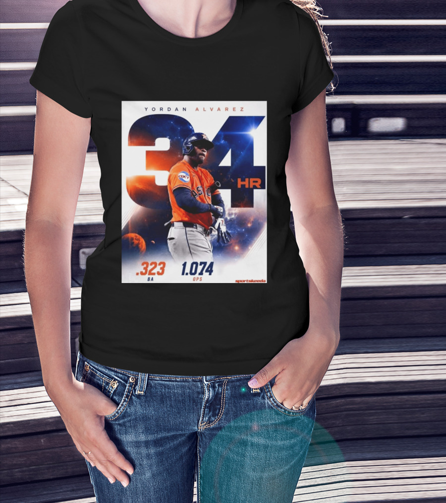 Yordan Alvarez 34 HR .323 BA 1.074 OPS Astros T-Shirt