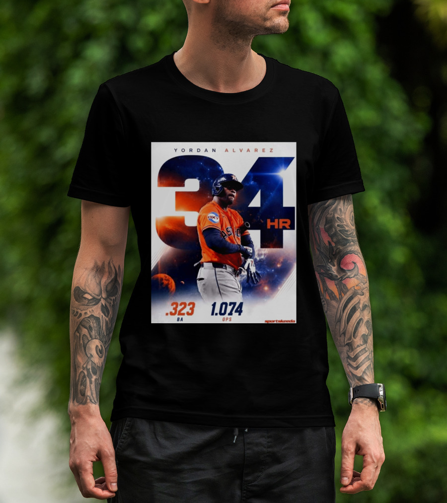 Yordan Alvarez 34 HR .323 BA 1.074 OPS Astros T-Shirt