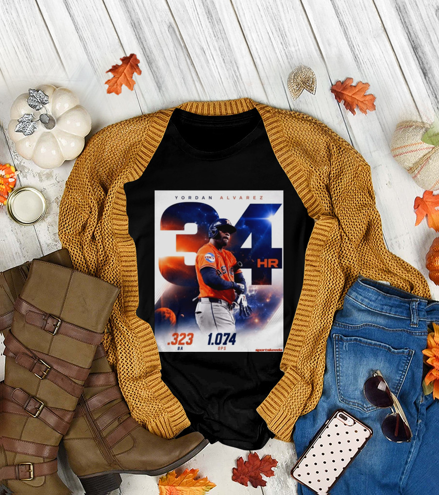 Yordan Alvarez 34 HR .323 BA 1.074 OPS Astros T-Shirt