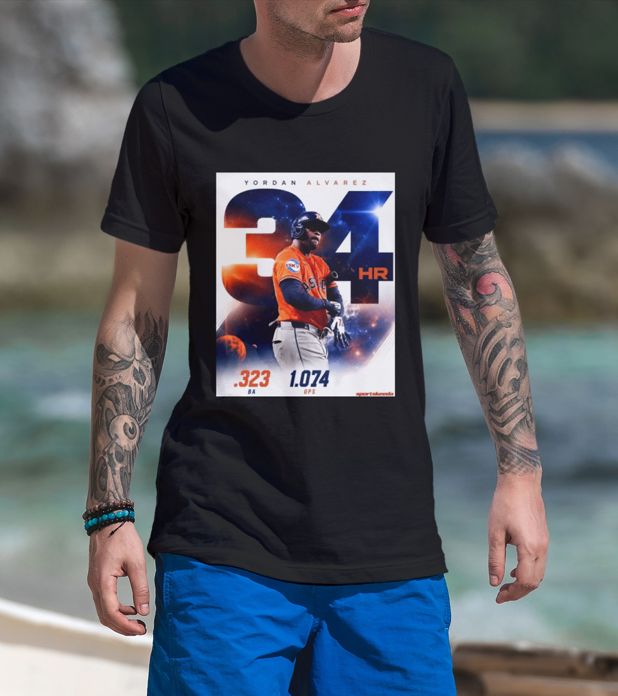 Yordan Alvarez 34 HR .323 BA 1.074 OPS Astros T-Shirt