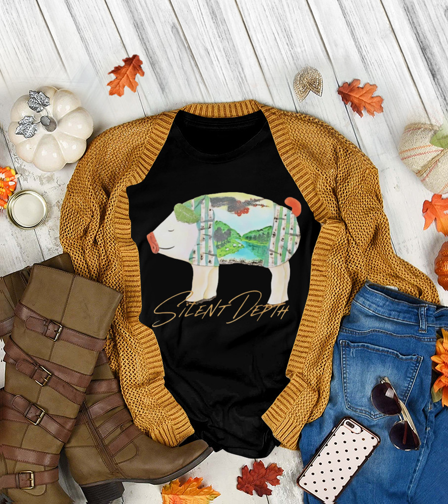 Silent Depth Pig Landscape Nature T-Shirt