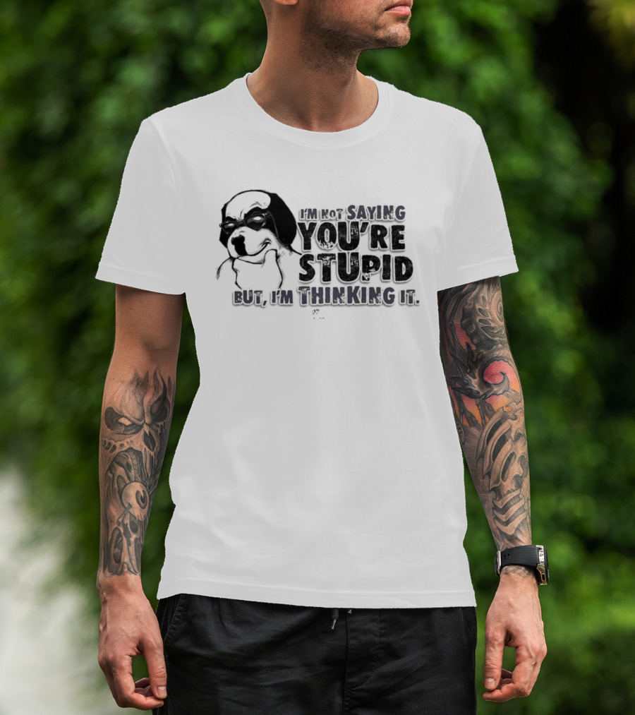 Big Dog I'm Smiling You're Stupid Thinking It Wile E Coyote Oversized T-Shirt