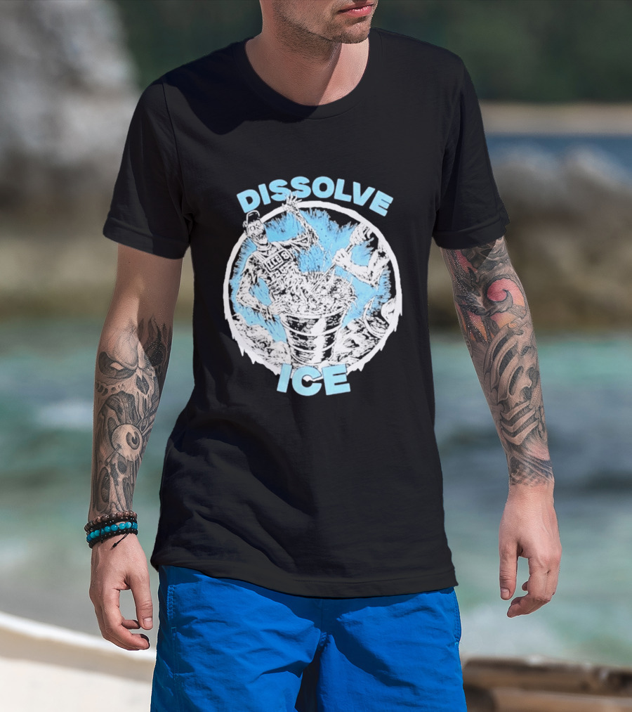 Dissolve Ice Undead Horror Bucket Stirring 2026 T-Shirt