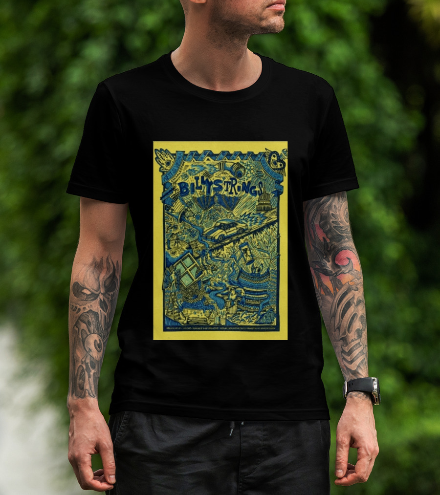Billy Strings Charleston WV Aug 4 2026 Tour Concert Car Mountains Capitol Building T-Shirt