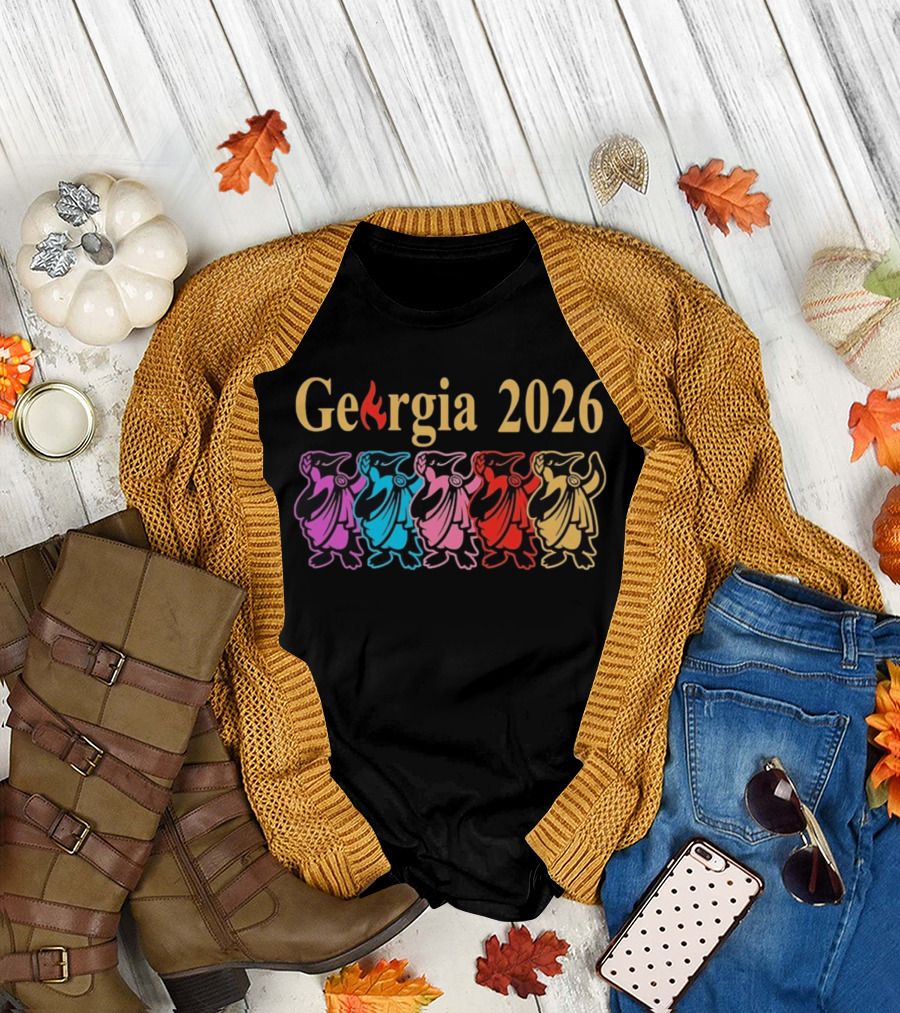 Georgia 2026 Colorful Penguin Lineup T-Shirt