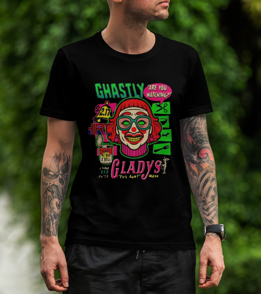 Ghastly Gladys Are You Ing Retro Clown Vintage Pop T-Shirt