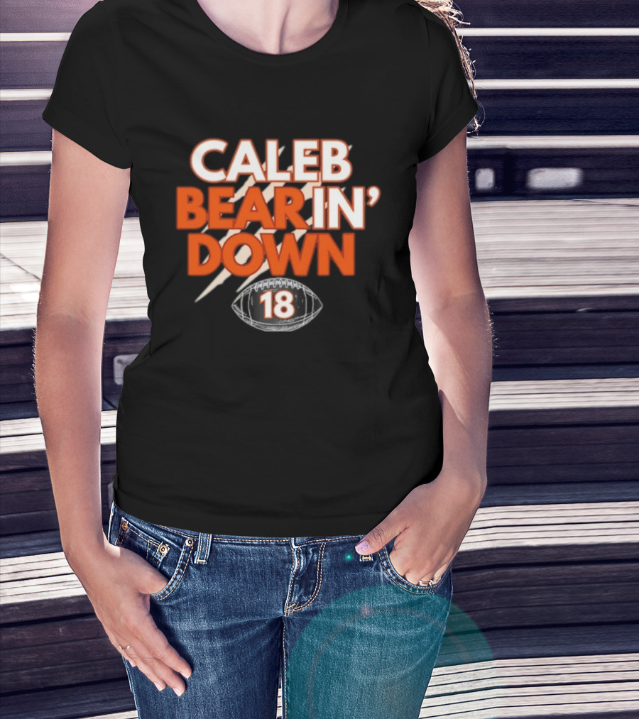 Caleb Bear In Down 18 Football Scratch Marks T-Shirt