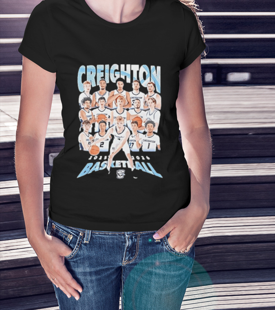 Creighton 2026 Basketball Team Players Roster T-Shirt