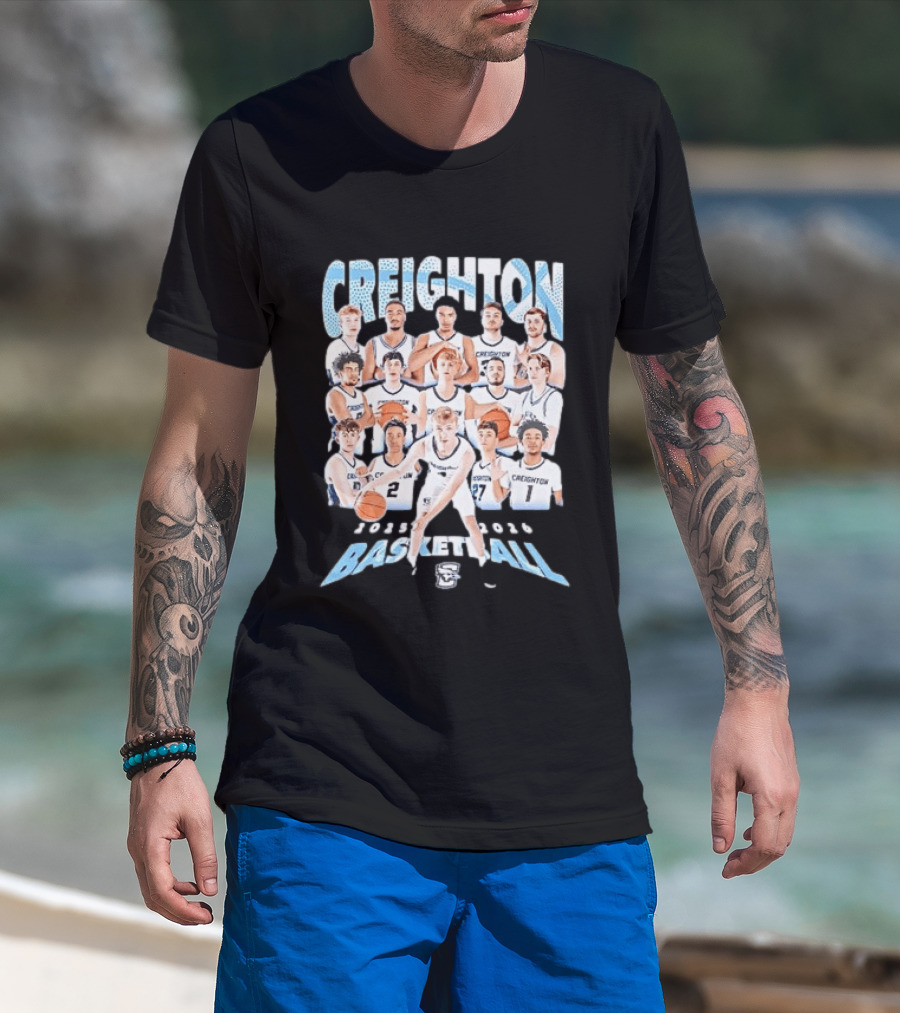 Creighton 2026 Basketball Team Players Roster T-Shirt