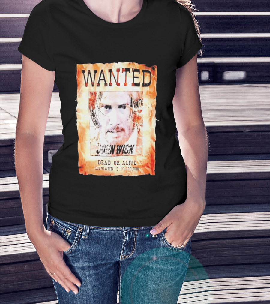 Wanted John Wick Dead Or Alive Reward 10 Million Dollars T-Shirt