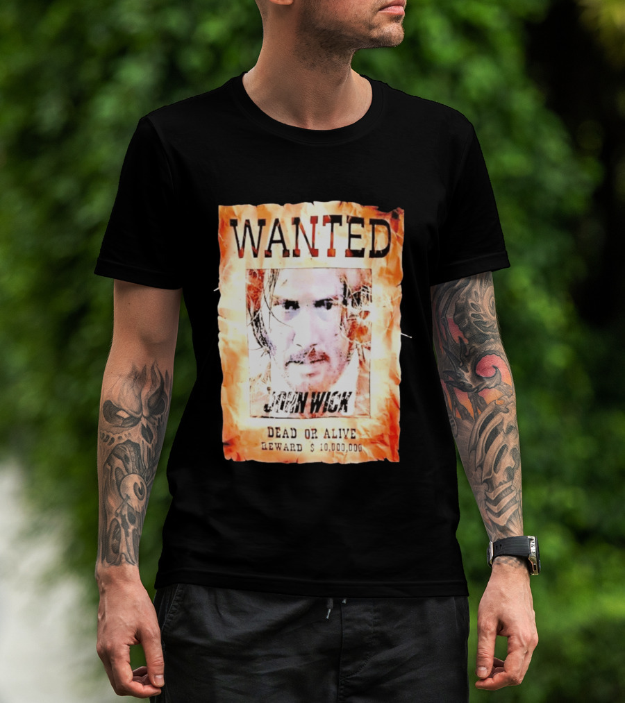 Wanted John Wick Dead Or Alive Reward 10 Million Dollars T-Shirt