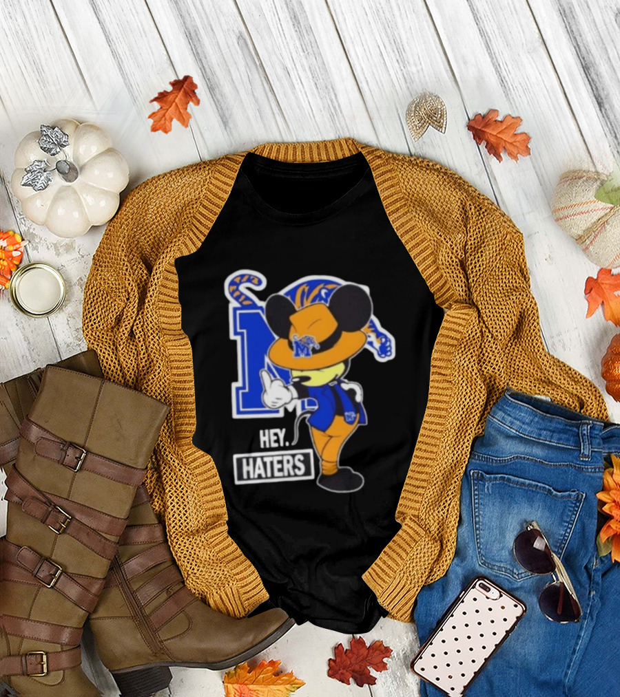 Mickey Hey Haters Memphis Tigers Football Fan T-Shirt