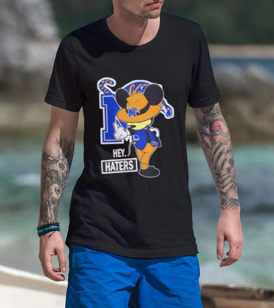 Mickey Hey Haters Memphis Tigers Football Fan T-Shirt