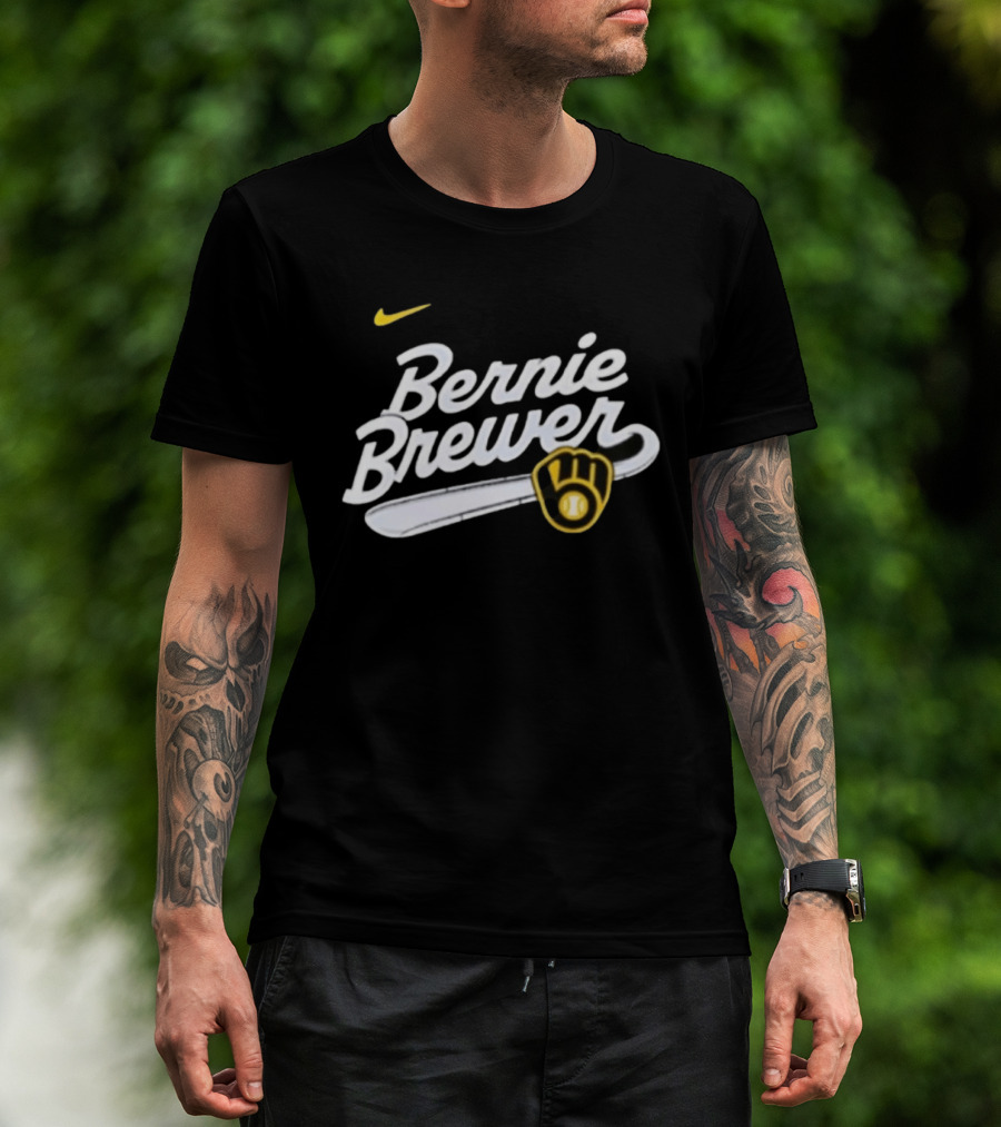 Bernie Brewer Milwaukee Brewers Iconic Bat And Ball Nike T-Shirt