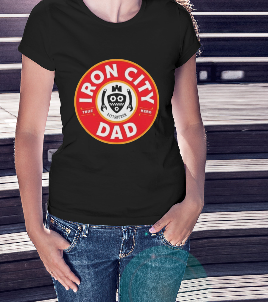 Iron City Dad Pittsburgh True Hero Circle T-Shirt