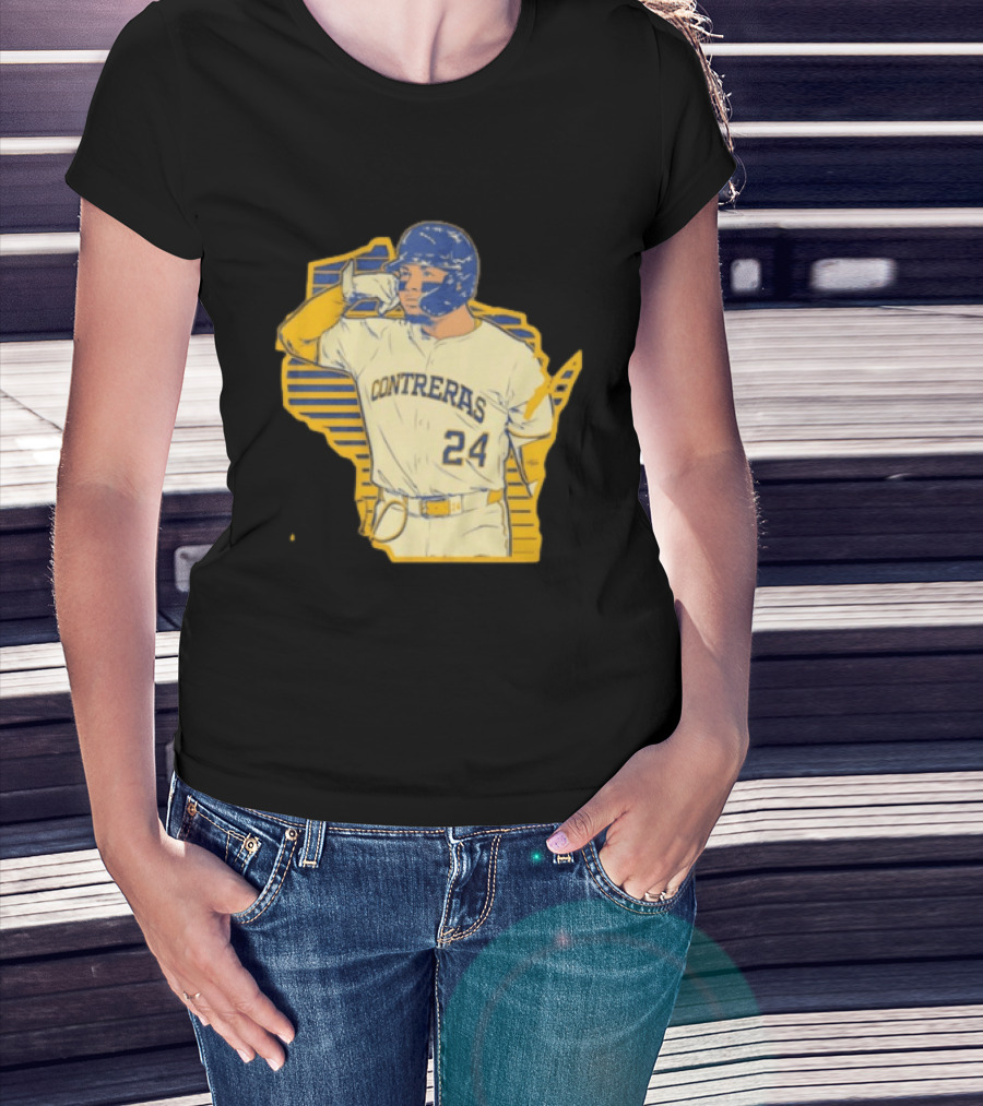 William Contreras Number 24 Milwaukee Baseball Player Original T-Shirt