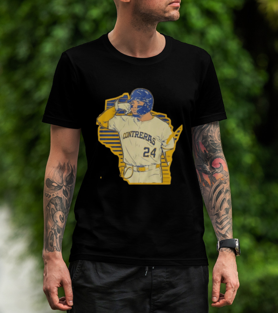 William Contreras Number 24 Milwaukee Baseball Player Original T-Shirt