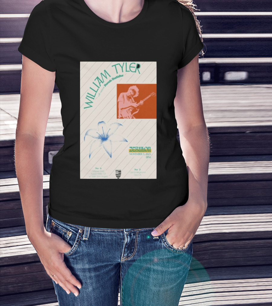 William Tyler Shazhad Shashidhar Zebulon California Concert November 5 6 7 2025 Mohave Gold Ojai Underground T-Shirt