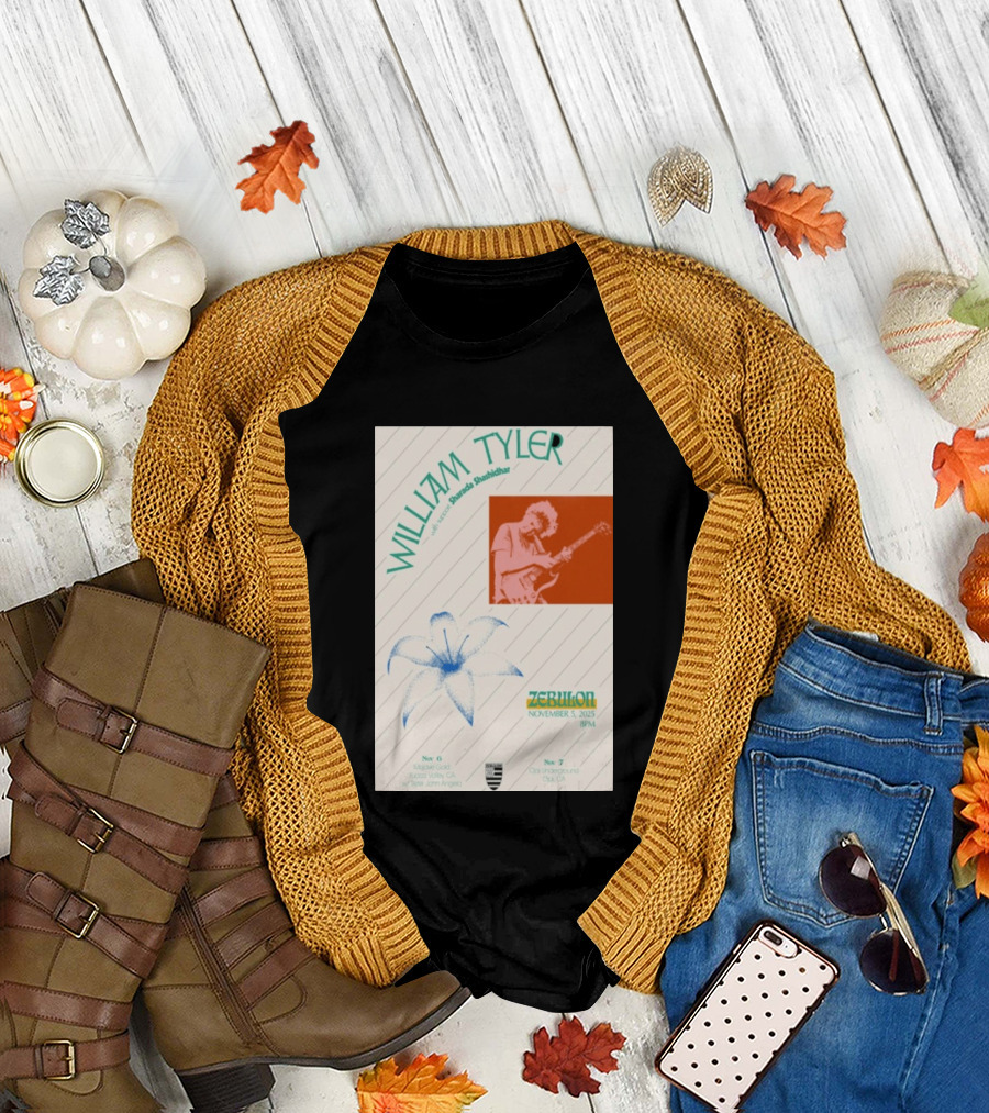 William Tyler Shazhad Shashidhar Zebulon California Concert November 5 6 7 2025 Mohave Gold Ojai Underground T-Shirt