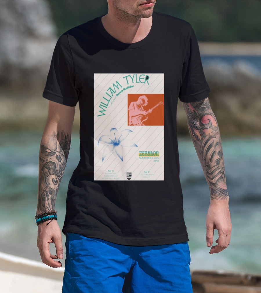 William Tyler Shazhad Shashidhar Zebulon California Concert November 5 6 7 2025 Mohave Gold Ojai Underground T-Shirt