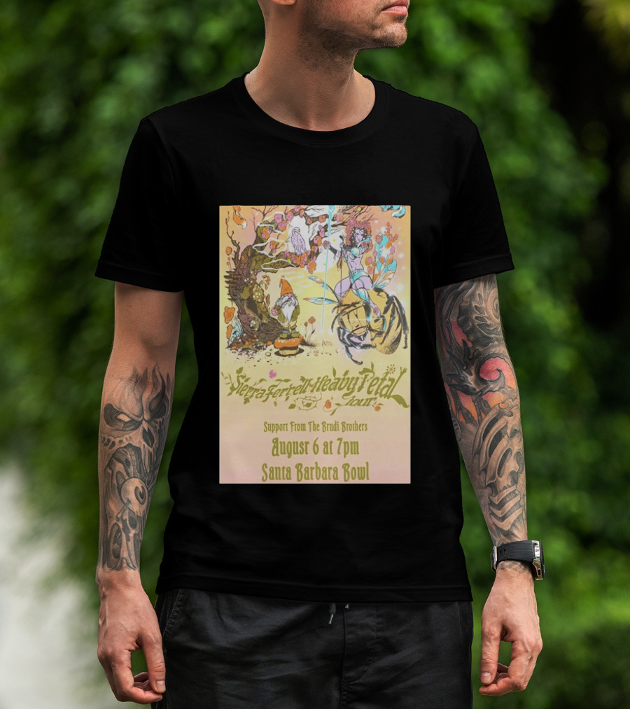 Sierra Ferrell Heavy Petal Tour Brudi Brothers Support August 6 Santa Barbara Bowl T-Shirt