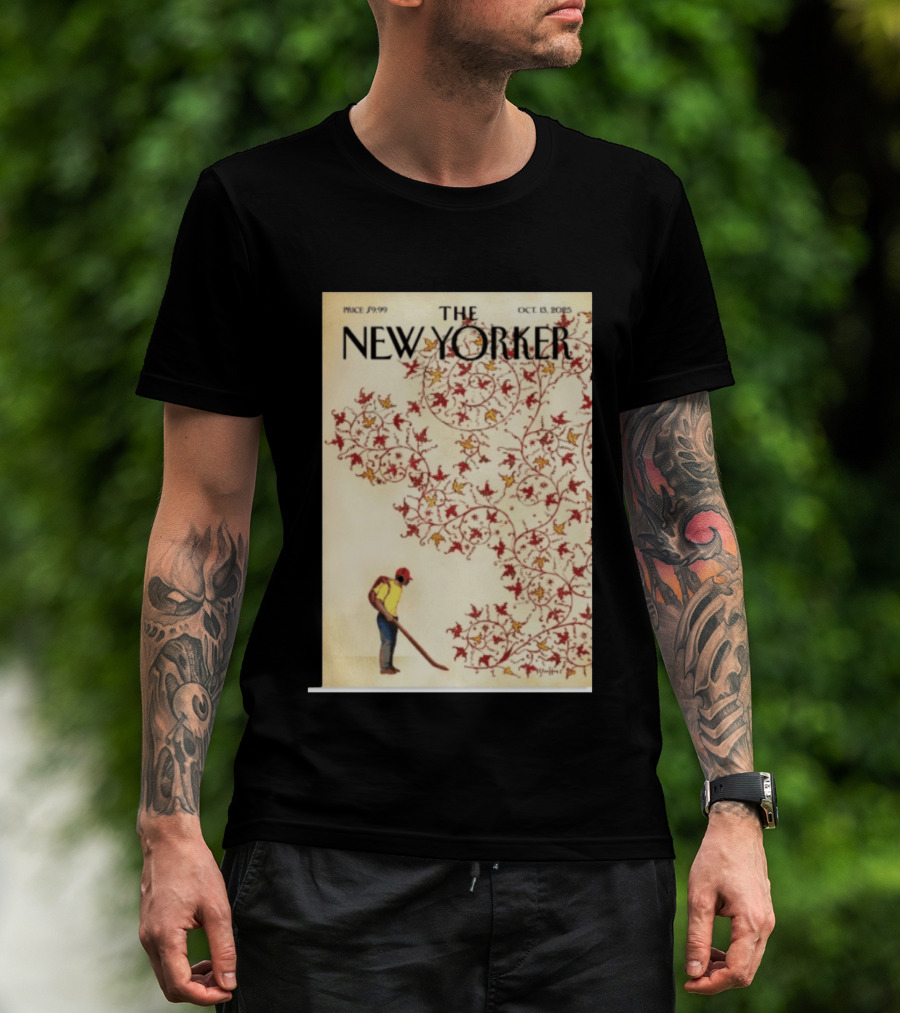 The New Yorker October 13 2025 Brian Stauffer Winds Of Change Vintage Cover T-Shirt