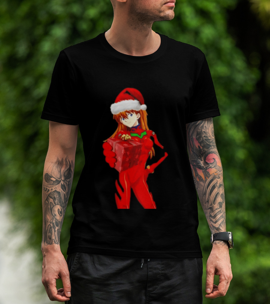 Asuka Christmas Present Neon Genesis Evangelion Anime T-Shirt