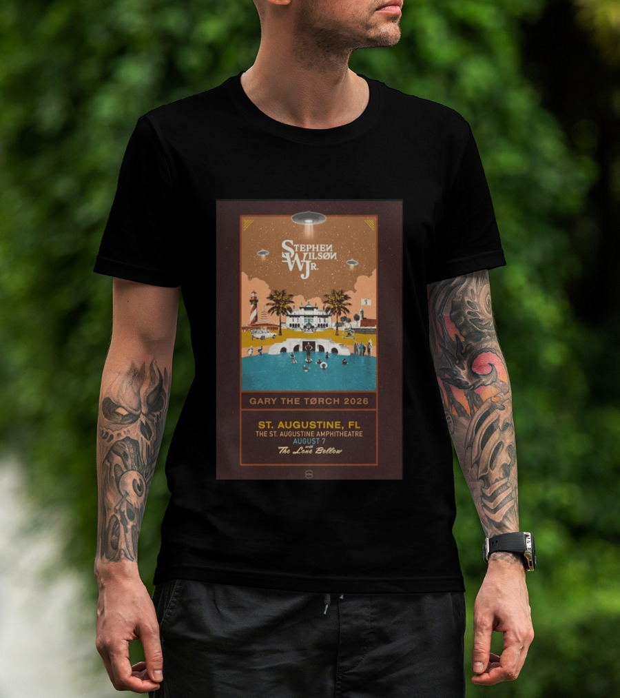 Stephen Wilson Jr St. Augustine Amphitheatre August 7 2026 Gary The Torch The Lone Bellow T-Shirt