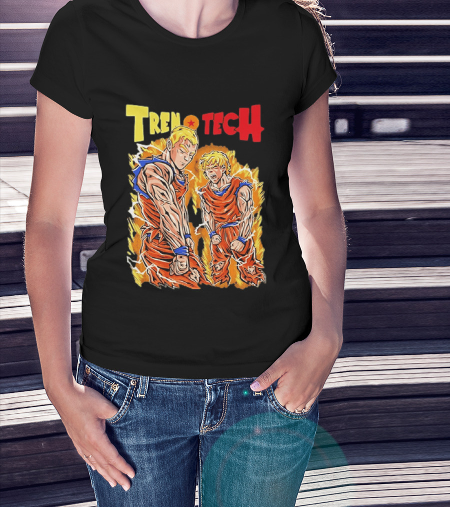 Tren Tech Dragon Ball Z Super Saiyan Goku Transformation Energy Burst T-Shirt