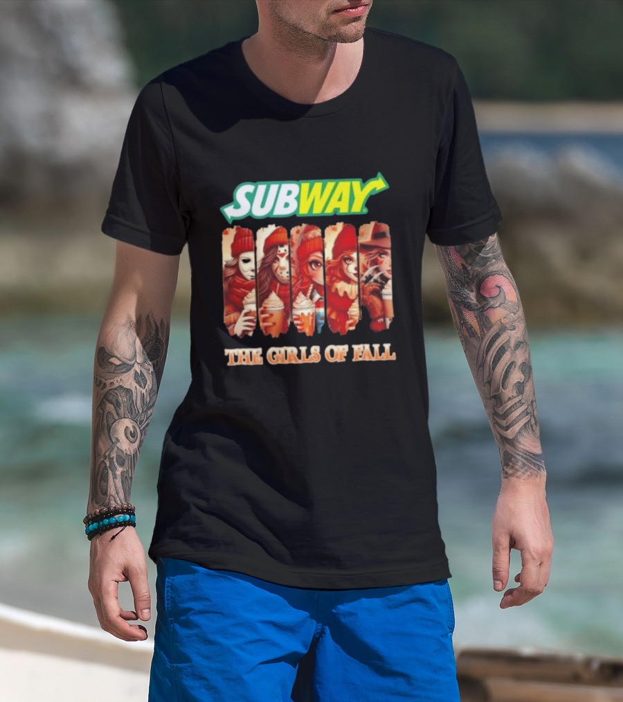 Trendy Subway The Girls Of Fall Cosplay Halloween T-Shirt