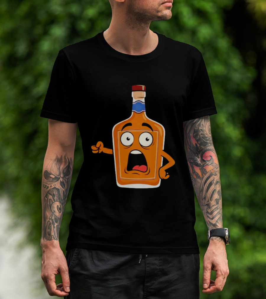 Tears Of The Left Whiskey Funny Cartoon Expression T-Shirt
