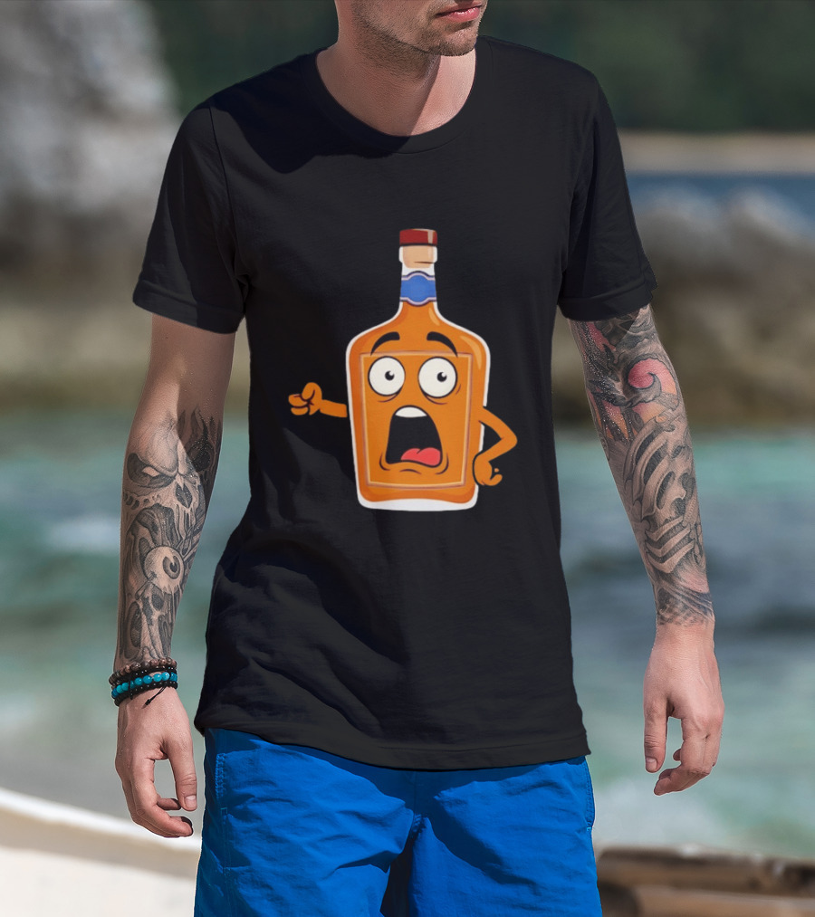 Tears Of The Left Whiskey Funny Cartoon Expression T-Shirt