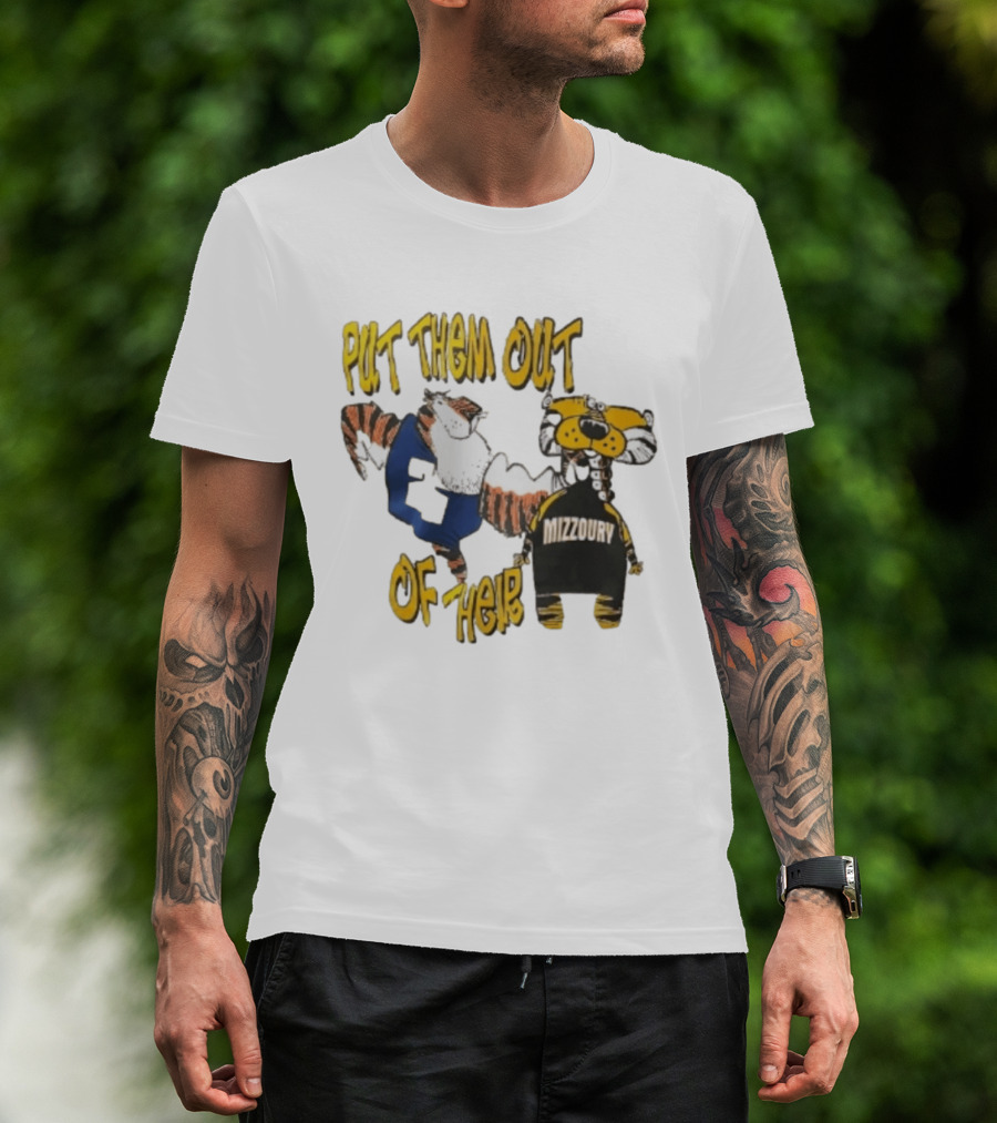Put Them Out Of Their Mizzoury Auburn Tigers Missouri Tigers T-Shirt