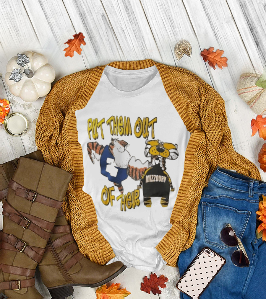 Put Them Out Of Their Mizzoury Auburn Tigers Missouri Tigers T-Shirt