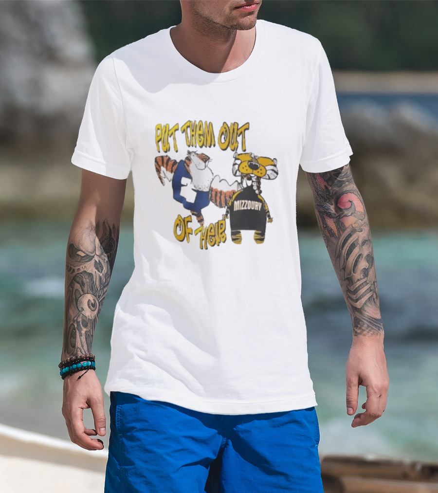 Put Them Out Of Their Mizzoury Auburn Tigers Missouri Tigers T-Shirt