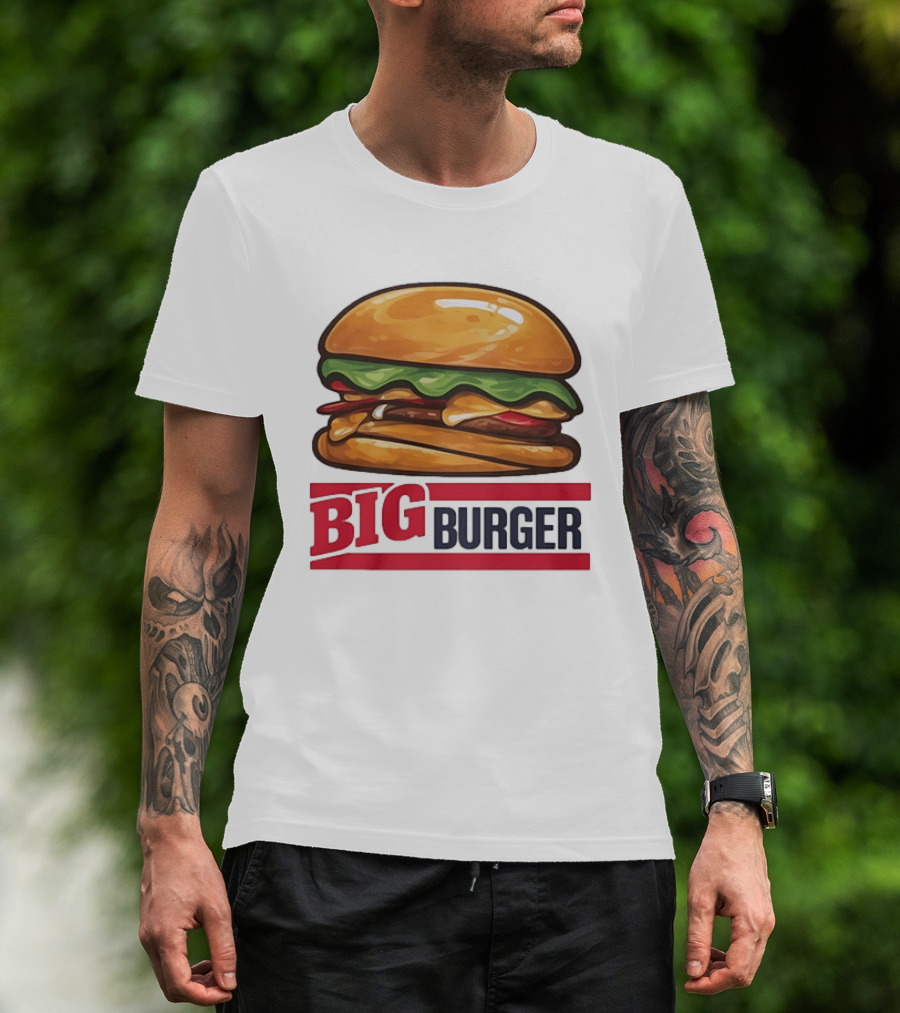 Big Burger Cheeseburger Fast Food Hamburger T-Shirt