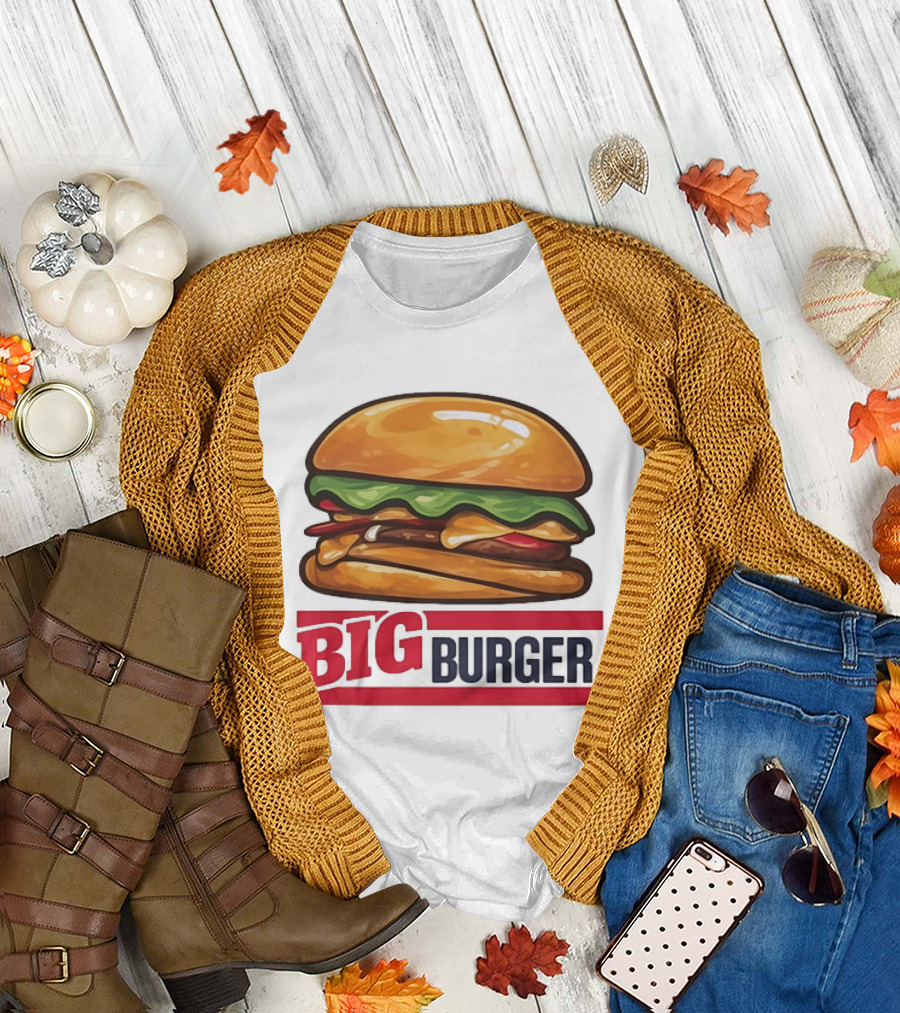 Big Burger Cheeseburger Fast Food Hamburger T-Shirt