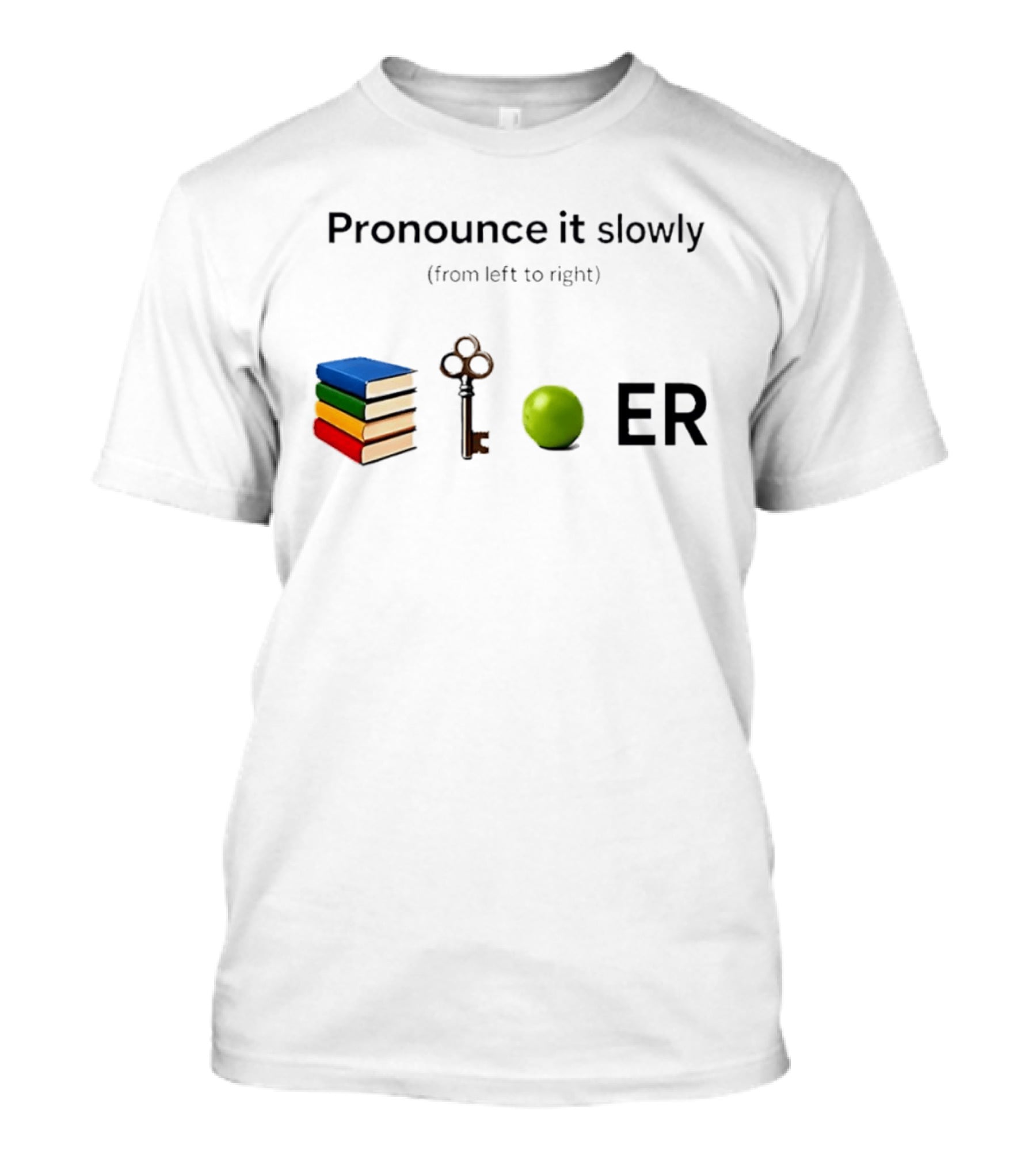 Pronounce It Slowly Books Key Lime ER Puzzle T-Shirt