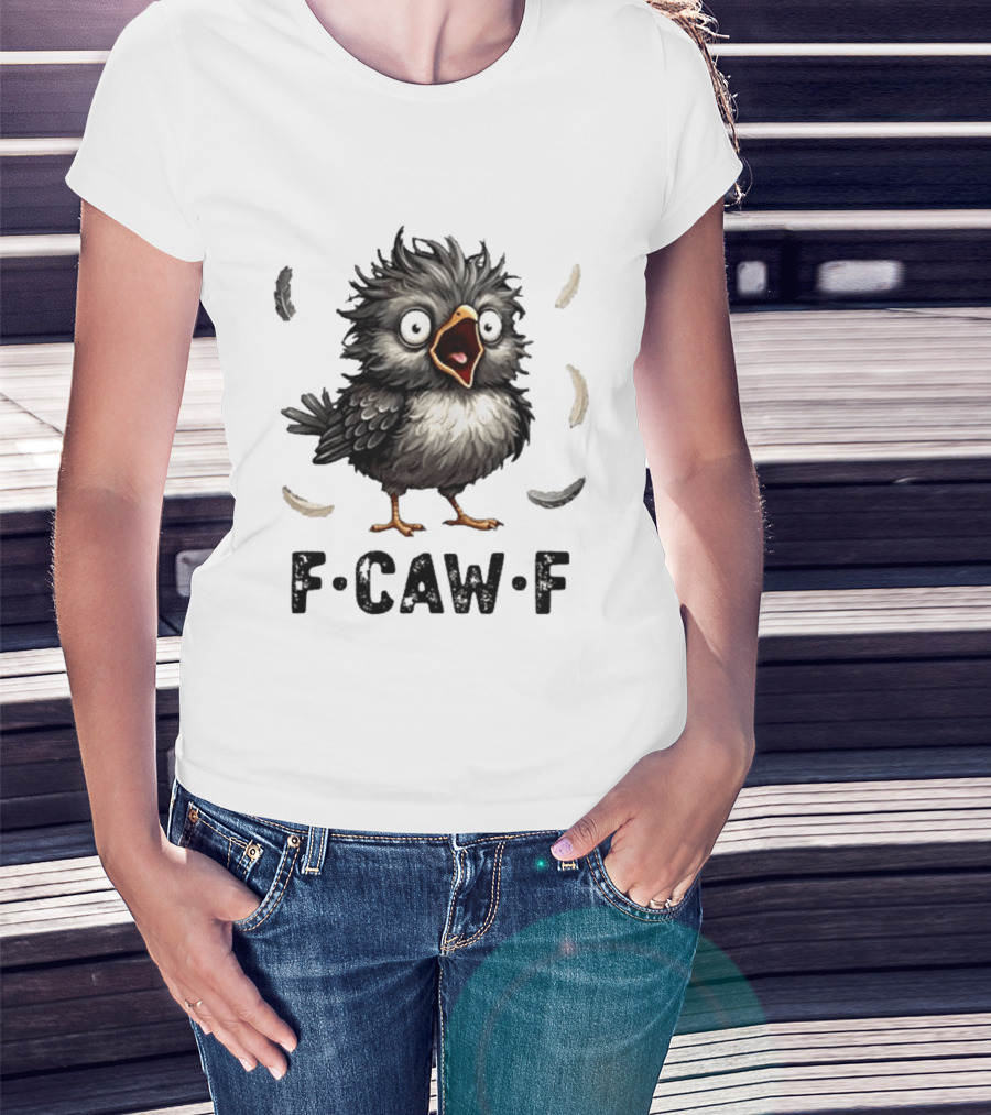 F Caw F Classic Baby Chicken With Feathers T-Shirt