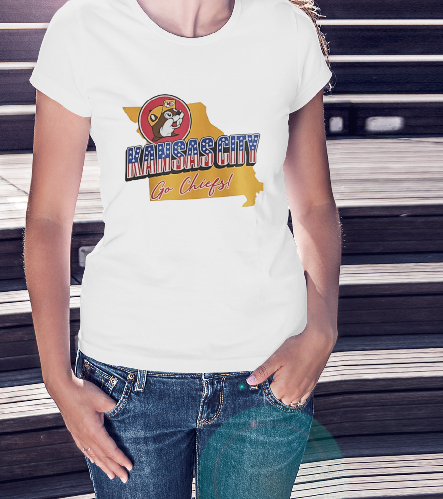 Kansas City Chiefs Buc Ees Go Chiefs Patriotic Kansas City T-Shirt