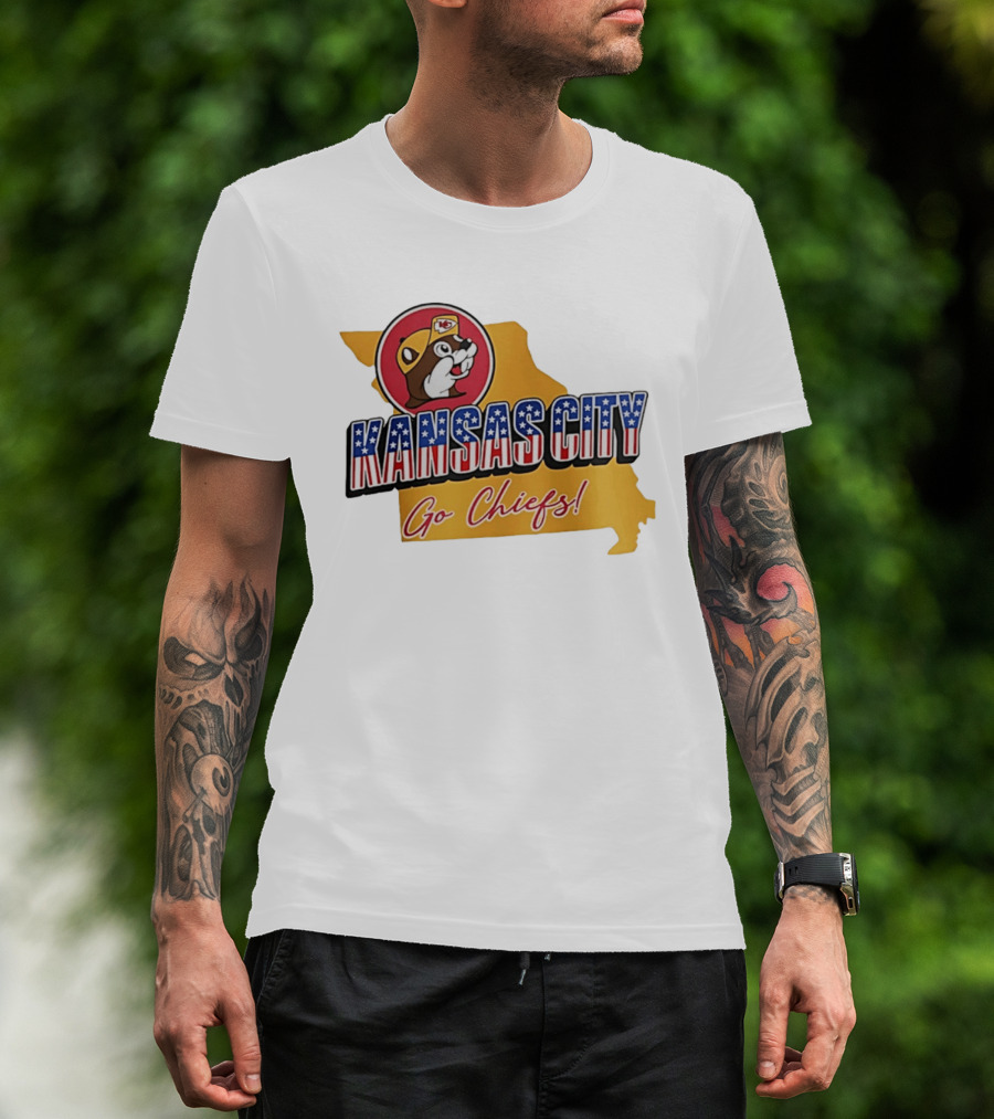 Kansas City Chiefs Buc Ees Go Chiefs Patriotic Kansas City T-Shirt