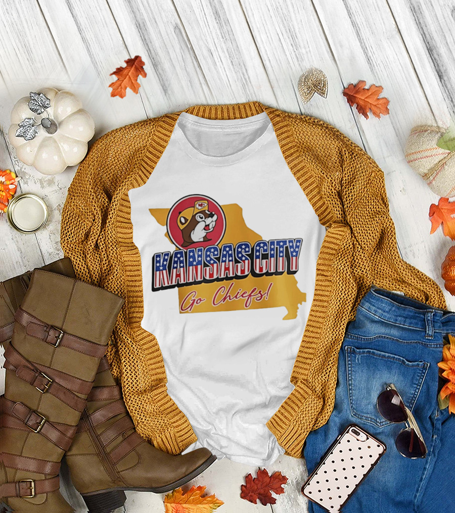 Kansas City Chiefs Buc Ees Go Chiefs Patriotic Kansas City T-Shirt