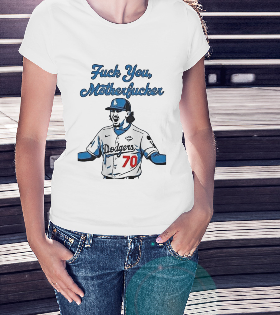 La Dodgers Justin Wrobleski 70 Baseball T-Shirt