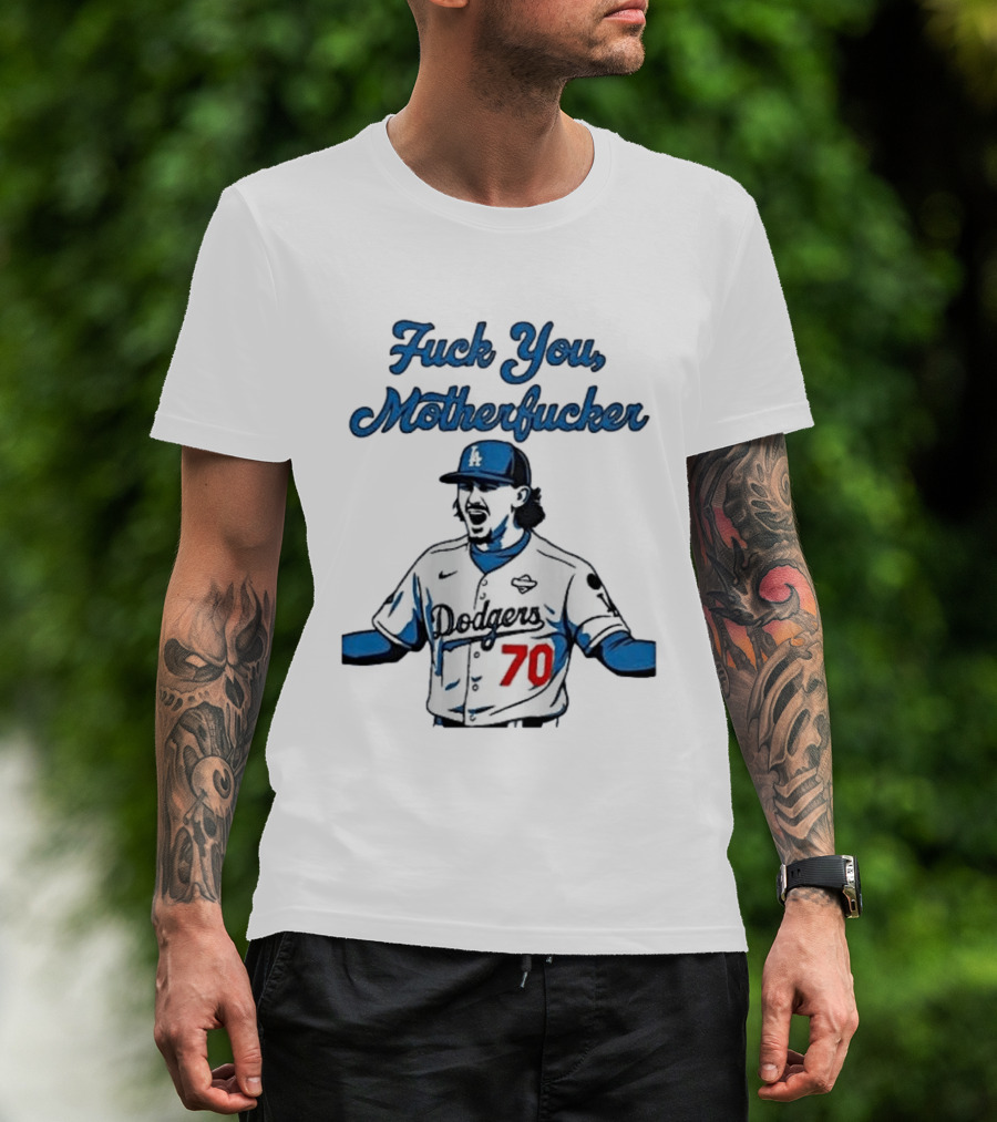 La Dodgers Justin Wrobleski 70 Baseball T-Shirt