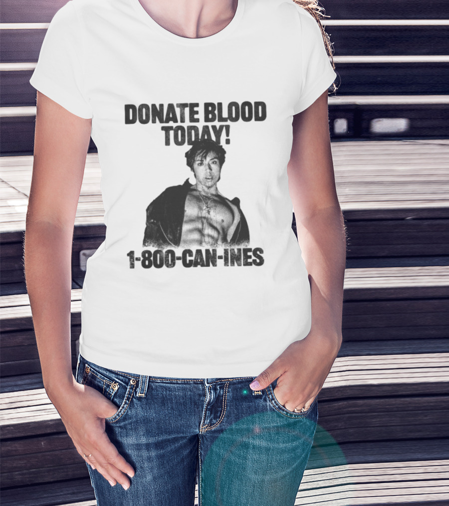 Mad Tsai Store Donate Blood Today 1 800 Can Ines White T-Shirt