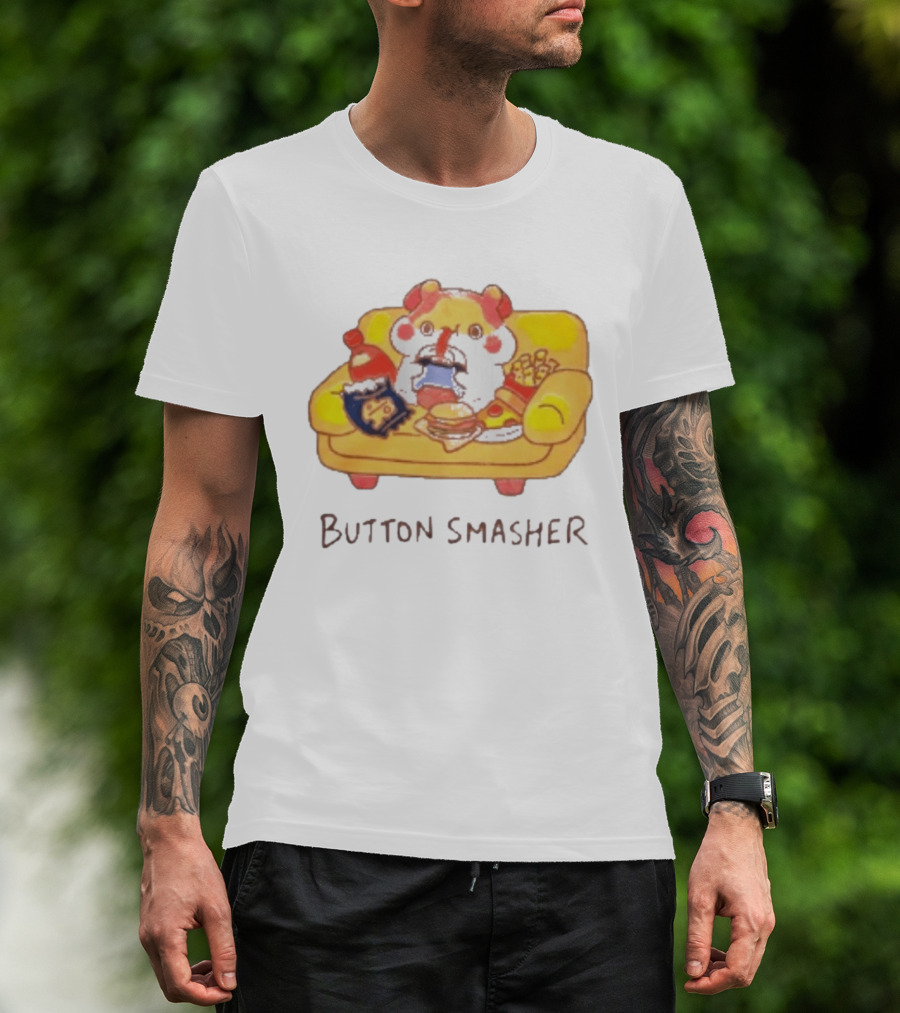 Classic Muffin Corner Muffinmaru Button Smasher Couch Potato Gamer Snack Time T-Shirt
