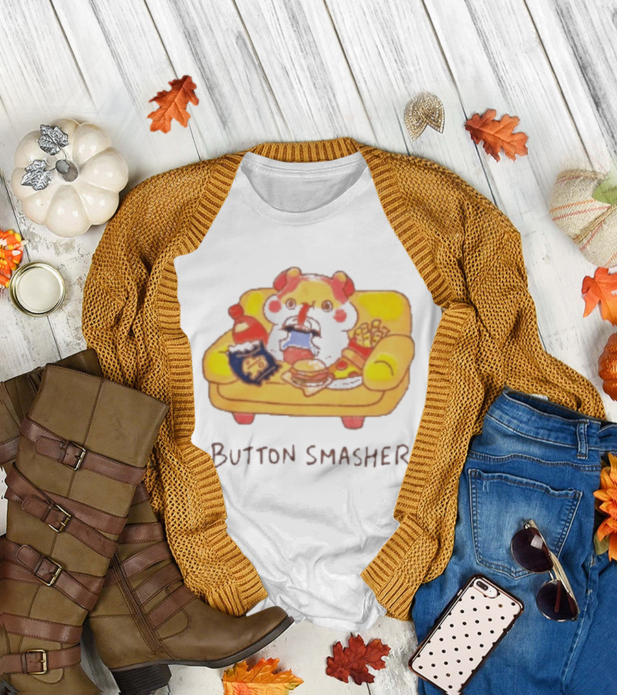 Classic Muffin Corner Muffinmaru Button Smasher Couch Potato Gamer Snack Time T-Shirt