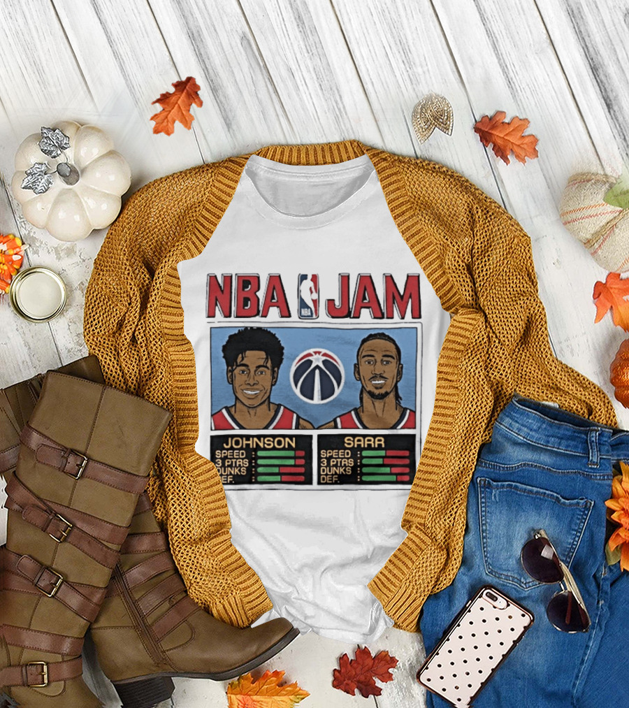 NBA Jam Wizards Johnson Alex Sarr Players Speed Points Dunks Defense T-Shirt
